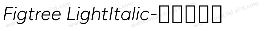 Figtree LightItalic字体转换